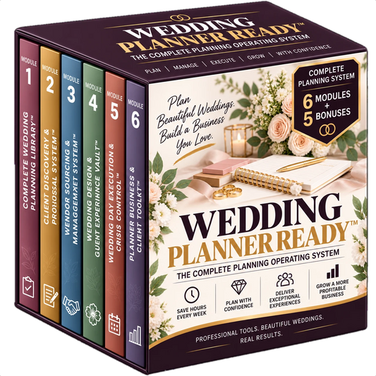 Wedding Planner Ready system mockup